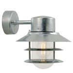 Nordlux Blokhus Applique Murale Acier et Verre Gris | IP54 - Convient pour E27